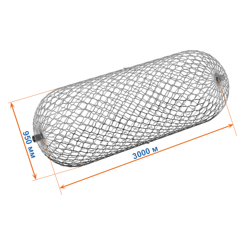 Цилиндрический габион 4x0,65x1,32 фото
